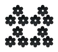 SUPVOX 24pezzi Anelli in Gomma Nera Per Aste Portabandiera Blocchi a Forma Di Fiore Per Bandiere Da Giardino Accessori Antiscivolo Per Aste Portabandiera Da Interno Ed Esterno Supporti Uv