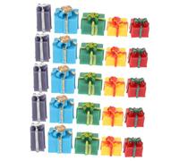 SUPVOX 25pezzi Kit Decorazioni Natalizi Miniatura Scatole Regalo Resina Per Case Bambole Da Te Per Casa Decorazioni Natalizie Per Scatole Regalo in Miniatura