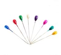 SUPVOX 288 Pezzi Testa Artigianale Trapuntatura Dritta Spille Bouquet di Perle Testa di Perlina Spille Bouquet Floreale Spilla di Raso Fine Perno Patchwork Ago di Perle Macchina da Cucire