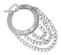 SUPVOX 2pezzi Braccialetti Alla Caviglia Decorativi Maglie Geometriche Punk Per Scarpe Da Donna e Stivali Tacchi Accessori Maglia Per Scarpe e Cavigliera Raffinata Per Impiego Quotidiano