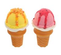 SUPVOX 2pezzi Cone Gelato Finto in Coni Gelato Artificiali Accessori per Messa in Scena di Cibo Finto Decorazioni di Cibo Simulazione per Fotografia Estiva per Casa Negozio