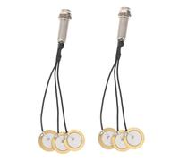 SUPVOX 2pezzi Pickup Piezoelettrico Adesivo Per Chitarra Acustica Trasduttore Passivo Ponte Microfono Contatto Ad Alta Sensibilità Compatibile Strumenti Musicali Multiuso e Kalimba