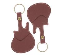 SUPVOX 2pezzi Portachiavi Organizer Per Plettri Per Chitarra in Pelle Pu Custodia Portatile Per Plettri Porta Attacco Per Chiavi Per Musicisti