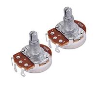 SUPVOX 2pezzi Potenziometri Audio Per Amplificatore Chitarra Volume e Potenziometro Zigrinato Albero Argento