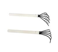 SUPVOX 2pezzi Rastrello Manuale per Scavare le Ostriche Attrezzo per Allentare Manico Rastrello per Vongole per Spiaggia Realizzato in Materiale di Sicuro e Durevole