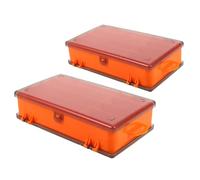 SUPVOX 2pezzi Scatola per Plastica Organizer per Attrezzatura e Scomparti Regolabili per Trasporto Portatile e Conservazione Efficiente