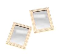 SUPVOX 2pezzi Specchi Miniature Per Bambole Accessori Per Decorazione Bagno Stile Barocco Per Scene Di Vita e Foto Nel Mondo Delle Bambole