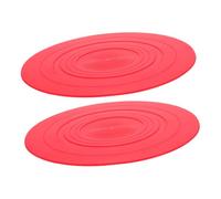 SUPVOX 2pezzi Tappetino in Silicone Antistatico Per Giradischi Vinile Piatto Protettivo Morbido e Antivibrazione Pad Dischi Vinile Per Stabilità e Protezione Da Statica Rosso
