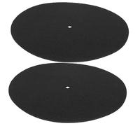 SUPVOX 2pezzi Tappetino Protettivo Per Dischi Vinile Accessori Per Giradischi Materiale Feltro Premium Antiscivolo e Assorbente Urti ø Spessore Per Conservazione Dischi