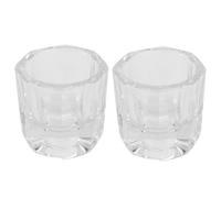 SUPVOX 2pz Bicchierini Cristallo per Manicure in Plastico Portatili Facili da Trasportare per Nail Art Salon Accessori per Unghie