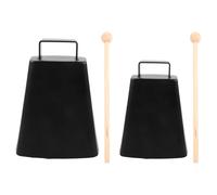 SUPVOX 2sets Campanaccio Forma di Mucca in Metallo Strumento Musicale per Ragazzo Ragazza Ragazza con Bacchetta e Manico per Percussioni Manuali e Eventi Sportivi