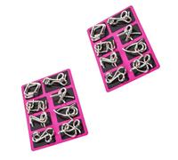 SUPVOX 2sets Puzzle Rompicapo e Anelli Di Districamento in Filo Metallico Da Portatili Per Viaggi e Sfide Mentali Gioco Per Ragazzo Ragazza Ragazza e Adulti