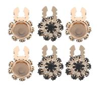 SUPVOX 3 paia di copribottoni con strass per abbigliamento - Bottoni con clip per gioielli, gemelli staccabili per donne e uomini - Accessori per camicie e smoking
