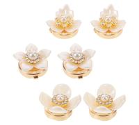 SUPVOX 3 Paia Gemelli da Abito con Copribottoni per Camicette da Donna, Decorazioni Floreali con Perle Finte e Strass, Accessori Eleganti per Abiti Formali e Occasioni Speciali