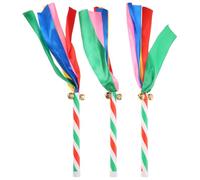 SUPVOX 3 Pezzi Campana a Mano Squadra Metallico Allegria Forniture Ginnastica Ritmico Proppetti Di Cheerleader Oggetto Di Scena Da Cheerleader Colorful Stoffa