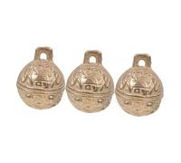 SUPVOX 3 Pezzi campana per animali domestici mini campanello campane del colletto per cani rintocchi d'epoca ciondoli feng shui campanelli eolici ciondoli a campana d'epoca rame D'oro