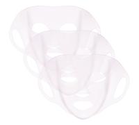 SUPVOX 3 Pezzi Copertura e Design Unico Riutilizzabile Maschera Viso in Silicone P rosa Tenuta di Umidità Lavabile e Adatta per Maschere di Bellezza