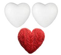 SUPVOX 3 Pezzi Cuori in Schiuma Bianca a Forma di Cuore per Decorazioni Artistiche e Matrimoni, Palline di Polistirolo per Progetti Creativi e attività
