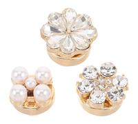 SUPVOX 3 pezzi di bottoni decorativi con strass - bottoni staccabili con bottone a pressione in cristallo per gemelli da donna e uomo, accessori per camicie da smoking