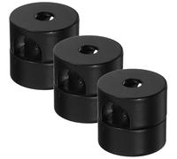 SUPVOX 3 Pezzi Gancio Fermacavo in Alluminio Nero Foro 0,7cm per Cavi | Ordine su Scrivania e Comodino, per Caricatori e Multiprese, Fissaggio Sicuro per Chi Affitta e Fai da Te