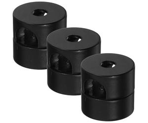 SUPVOX 3 Pezzi Gancio Fermacavo in Alluminio Nero Foro 0,7cm per Cavi | Ordine su Scrivania e Comodino, per Caricatori e Multiprese, Fissaggio Sicuro per Chi Affitta e Fai da Te