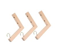 SUPVOX 3 Pezzi Gancio per Piante Ganci in Legno Staffa per Sospeso Gancio per Staffa per Appendere Vasi Portavasi da Appendere Beige Legno