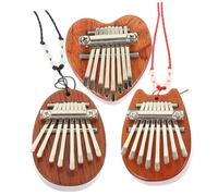 SUPVOX 3 pezzi Mini Kalimba Portatile Legno Strumento Musicale per Principianti Facile da Design Ergonomico Melodie Incantevoli Kit Completo con e Vari Colori Colore Colore Casuale