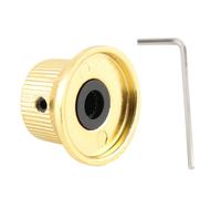 SUPVOX 3 Pz Manopole di Controllo del Volume e del Tono in Metallo Dorato con Inlay di Conchiglia per Chitarra e Basso, 1,06 x 1,06 x 0,70 Pollici