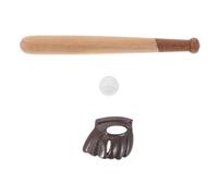 SUPVOX 3 Set Mini Mazze da Baseball in Miniatura per Case delle Bambole Accessori Sportivi Resistenti con Palla e Guanto Decorazioni Dettagliate per Collezionisti e Progetti Creativi