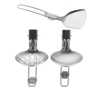 SUPVOX 3 Utensili per Camping Inossidabile Pieghevoli per All per Escursioni Picnic e Bbq Utensili Leggeri e Compatti