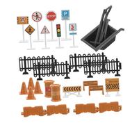 SUPVOX 30 Pezzi Segnaletica Stradale Giocattoli per Modelli Colorati Educativi per Apprendere Regole Traffico e Sicurezza Materiali Sicuri e Compatibili con Piste Trenino per Casa e