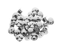 SUPVOX 30 Pezzi Spilli Posteriori in Metallo Chiusura a Perno di Bloccaggio, Fermagli Resistenti per Spille Fai da Te, Accessori per Creazione Gioielli e Sostituzione Badge, Uso