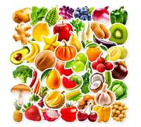 SUPVOX 300 Fogli di Adesivi di Frutta e Verdura Realistici per Decalcomanie Colorate Resistenti per Scrapbooking attività Didattiche e Decorazioni Creative per la Classe e
