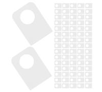 SUPVOX 300 Pezzi Linguette Adesive Trasparenti per Appendere Scatole 23x32x0,3 Mm Pvc Resistente Foro Rotondo, Set per Esposizione e Organizzazione Merchandising in Negozio e Casa