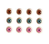 SUPVOX 30Pz Occhi Finti Rotondi 20Mm in Resina Colori Casuali per Bambole Orsi Giocattoli Maschere Decorazione Creativa Fai da Te e Progetti Artigianali