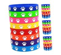 SUPVOX 32pezzi Braccialetti Silicone Morbidi Con Impronta Orme Di Cane Colorati Bracciali Elastici Leggeri e Confortevoli Accessori Versatili Per Feste Shower e Uso Quotidiano
