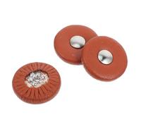 SUPVOX 3pezzi Cuscinetti per Sassofono in Pelle Marrone Sostituzione Rapida e Semplice Parti di Riparazione per Strumenti Fiato Guarnizione per Tastiera