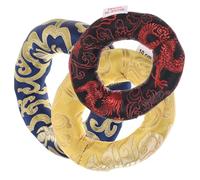 SUPVOX 3pezzi Cuscino Per Ciotola Tibetana Cotone Naturale Anello Forma Per Rituali Buddisti e Meditazione Diametri