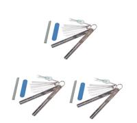 SUPVOX 3pezzi Strumenti Per Liutaio Kit Completo Per Manutenzione Chitarra e Basso Include Per Fessure Della Nut Estrae Perni Del Ponte e Protezione Per Tastiera Inossidabile