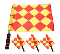 SUPVOX 4 Bandiere per Arbitro di Campo Calcio con Manico in Schiuma Bandiere Ufficiali per Partite di Calcio e Basket Attrezzatura Leggera e Visibile per Arbitri Sportive