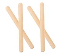 SUPVOX 4 Bastoncini Percussione in Legno Naturale Strumenti Musicali per Sviluppano Coordinazione e Senso del Ritmo per Giochi Educativi e Attività Musicali Montessori per Ragazzi