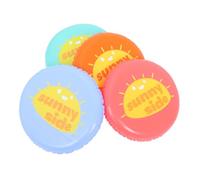 SUPVOX 4 Flying Disc in PVC Inflatable Soft Material Lightweight Toss And Catch Outdoor Sports Toys for And Adults for Park Beach Party Favors with Bright Colors
