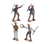 SUPVOX 4 Miniature Cowboy Western in Modelli Artigianali Dettagliati per Decorazioni Party Tema Country Western e Collezionisti