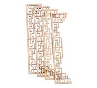 SUPVOX 4 Miniature Wood Onlays For Chinese Architectural Models Unfinished Wooden Beam Appliques For Table And Dollhouse Diy Decorations