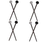 SUPVOX 4 Paia Bacchette per Percussione Legno e Gomma per Linguetta Strumenti Musicali per Marimba e Xilofono Ergonomico e Suono Delicato per Pratiche Meditazione Musicali