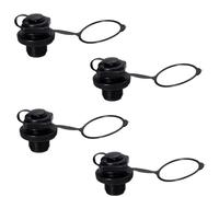 SUPVOX 4 Pezzi Adattatore Valvola Aria per Imbarcazione Gonfiabile Nero PVC con Filettatura Antiperdita per Kayak Canoa Gommone Piscina e Zattera