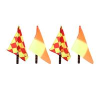 SUPVOX 4 Pezzi bandiera dell'arbitro di leggera Flag del segnale manuale bandiere dell'assistente arbitro Bandiera dell'arbitro di calcio Flag di segnale di arbitro