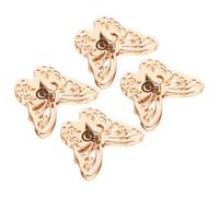 SUPVOX 4 Pezzi Chiusure per Borse a Farfalla in Metallo, Serrature a Torsione Piccole per Portamonete e Valigie, Chiusura Resistente per Bagagli e Accessori Fai da Te, Colore Oro Chiaro,