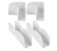 SUPVOX 4 Pezzi clip per recinzione sicurezza stabilizzatore pratico fissatore per box base del box domestico base del box da pavimento porta recinto plastica bianca