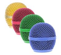 SUPVOX 4 pezzi Coprimicrofono Rete Colorata Ricambio per Microfoniche Resistente e Migliora Prestazioni Audio Facile Installazione e Design Accattivante